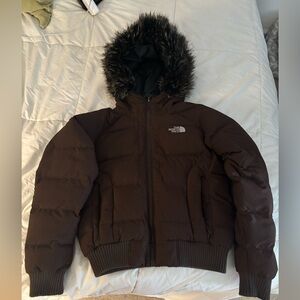 North Face Vintage Puffer Fur Hood Size Medium